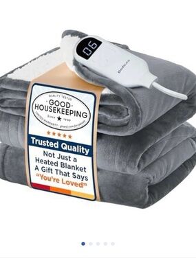 Bedsure Twin Plush Heated Electric Throw Blanket - Gray